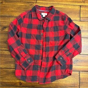 Cat & Jack Red and Black Checkered Kids Shirt